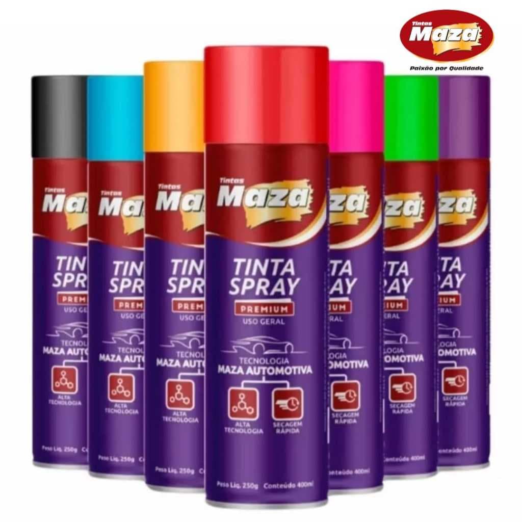 Tinta Spray Premium Uso Geral Maza 400ml -  Várias Cores