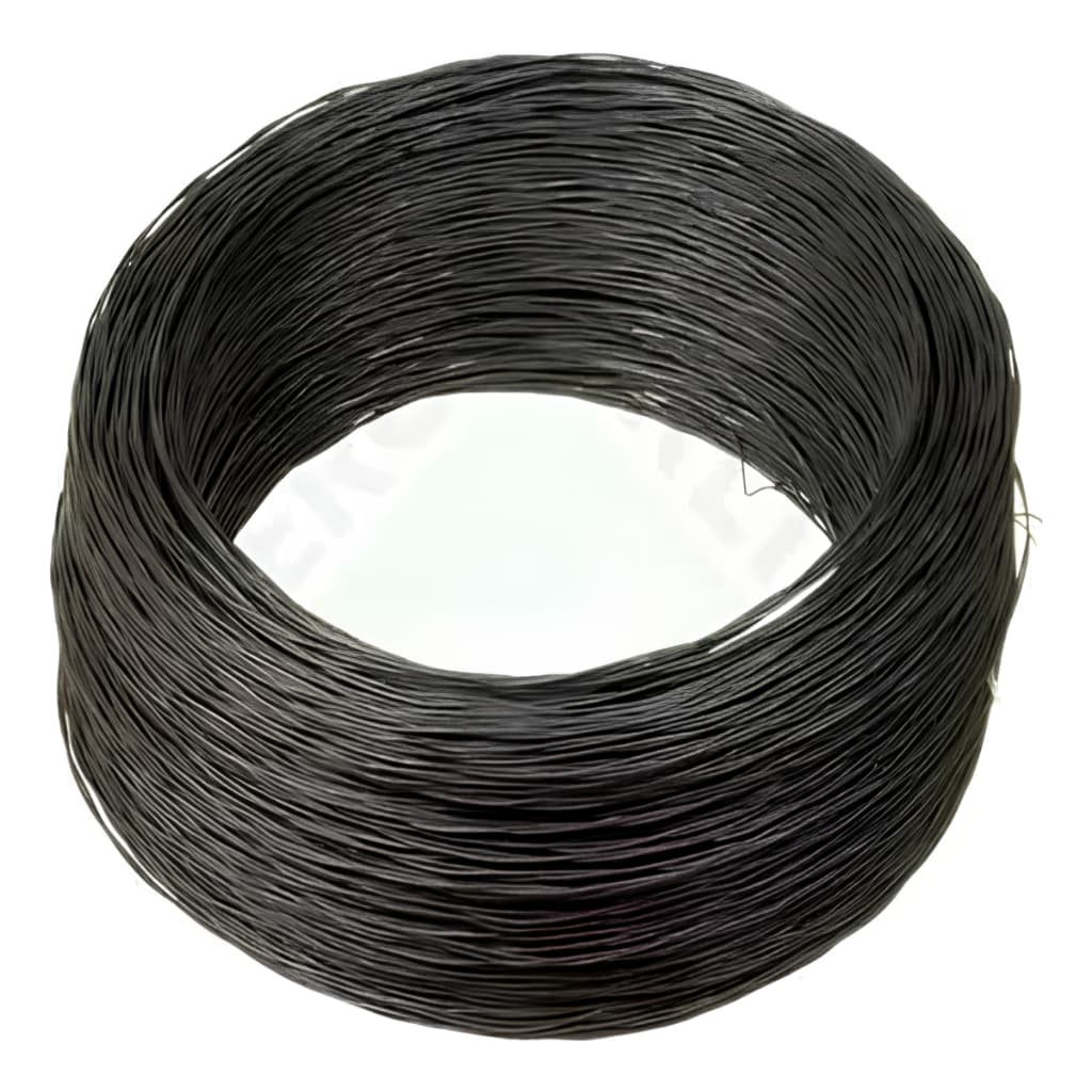 1kg Arame 18 Recozido Trançado Torcido Preto Bwg18 1,24mm Rolo