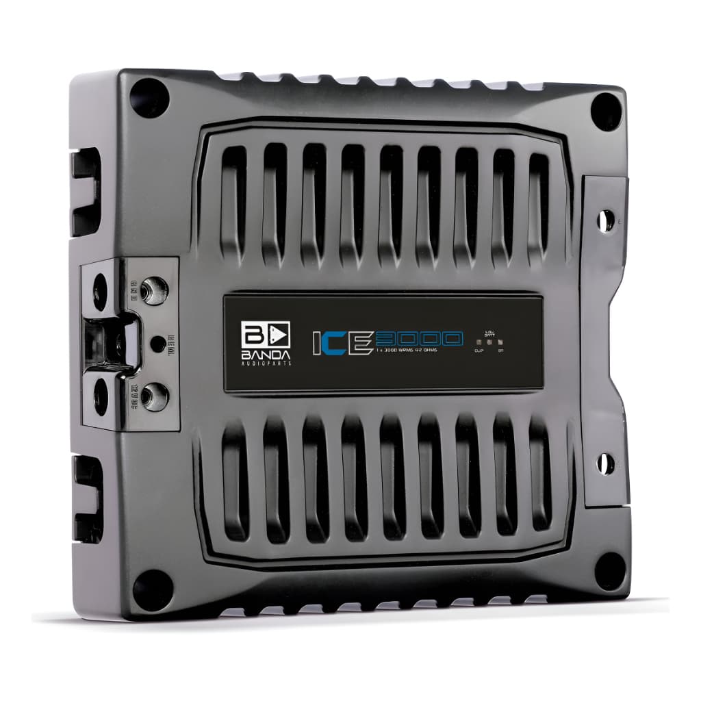 Banda Modulo Amplificador Ice X 3002 3000w 2 Ohms 1 Canal Full Range Som Automotivo e Profissional