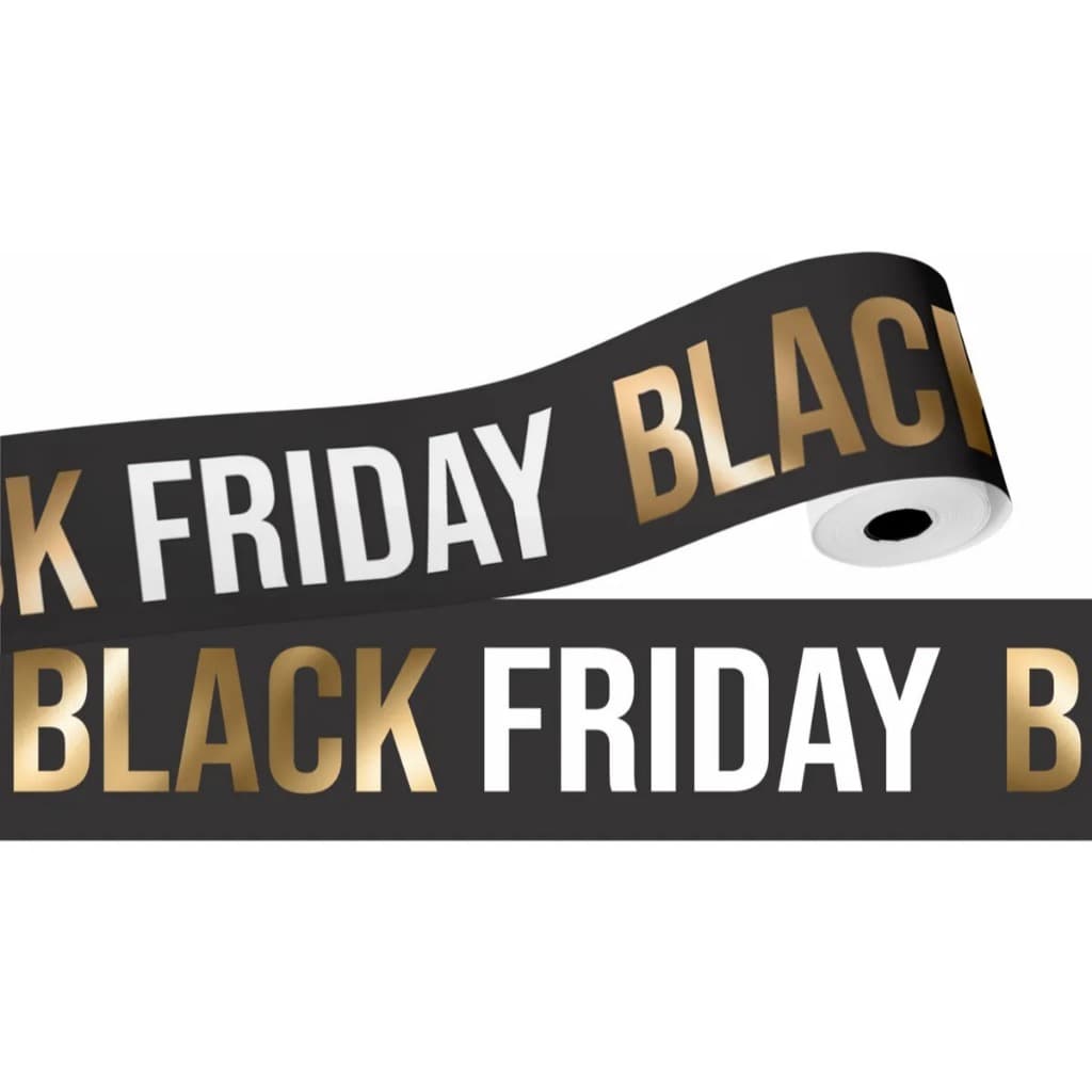 Adesivo De Vitrine Black Friday Fita Faixa medida 1mx6cm