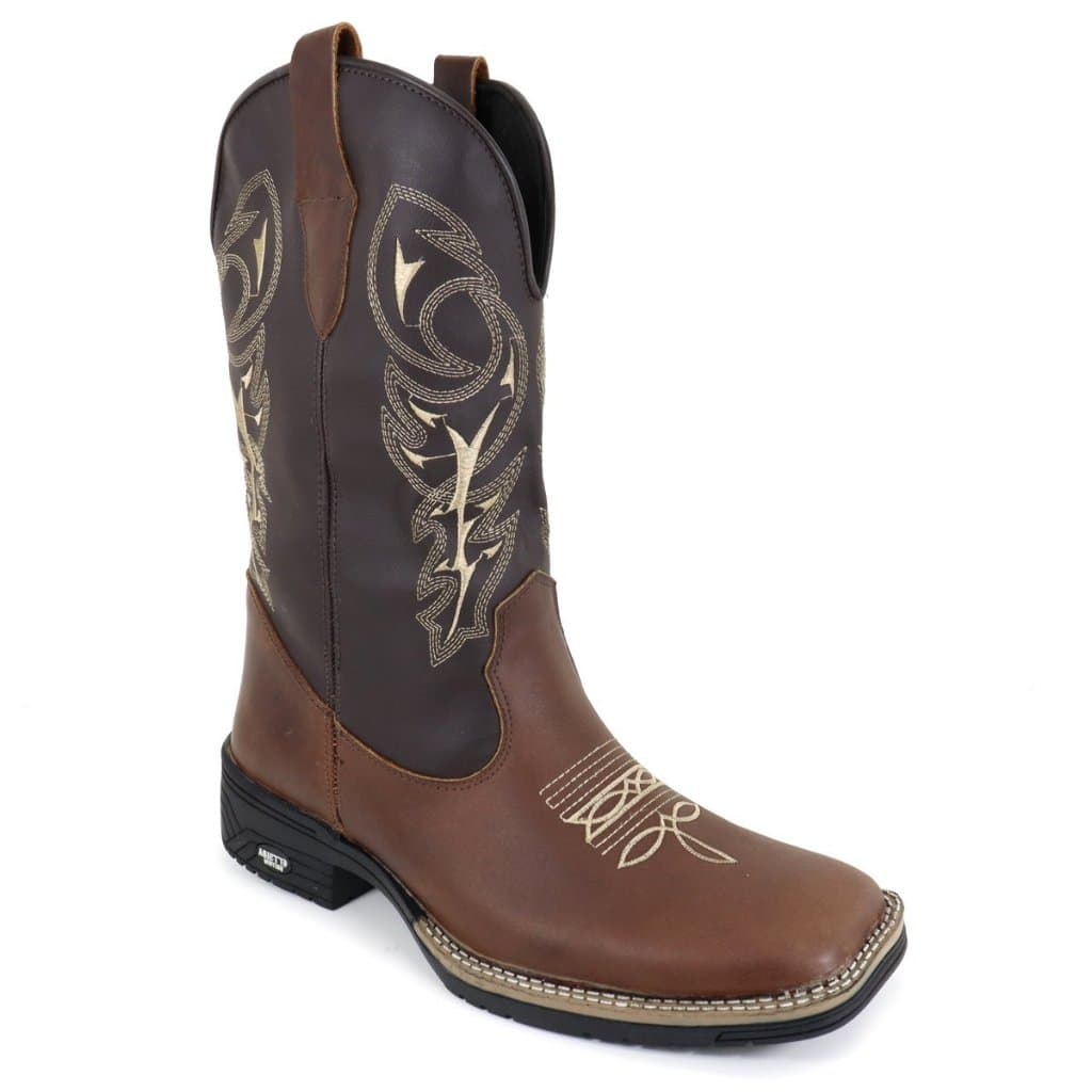 Bota Texana Country Delegada Masculina Couro Legítimo