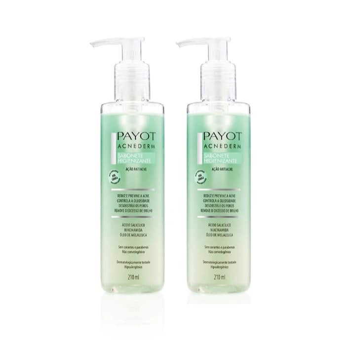 Payot Acnederm Kit 2 Sabonete Facial Higienizante Ação Antiacne Antioleosidade 210ml