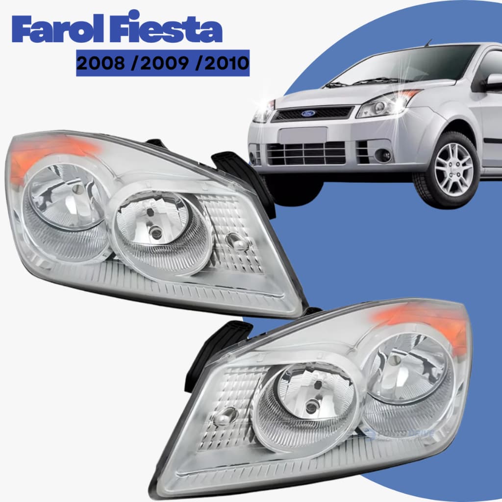 Farol Dianteiro Para Ford Fiesta Rocam 2008 A 2010 Ambar Esquerdo ou Direito