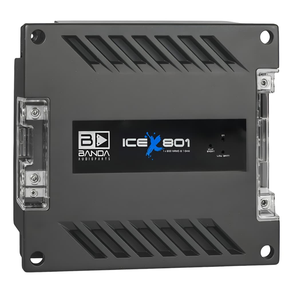Módulo Amplificador Banda Ice 800W RMS 1 Ohms Som Automotivo 1 canal Digital Cor Preto