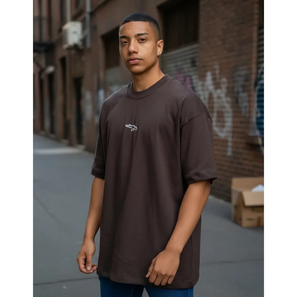 Camiseta Oversized Estampada Fucus Camisa Premium gola grossa, tecido macio, prêmio