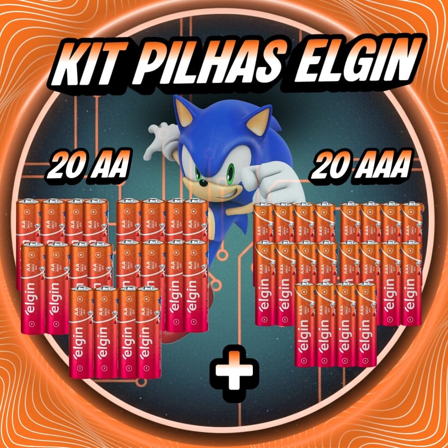 Elgin 20 AAA Palito + 20 AA Normal  40 Unidades
