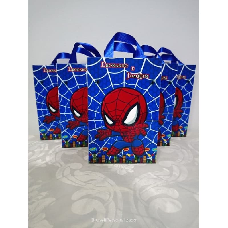 Sacolinha Surpresa Homem aranha Personalizada 10unidades.
