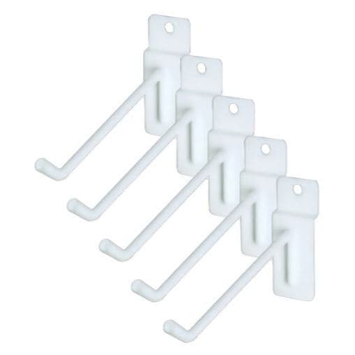 Kit 20 Gancho para Painel Canaletado cor branco 10cm