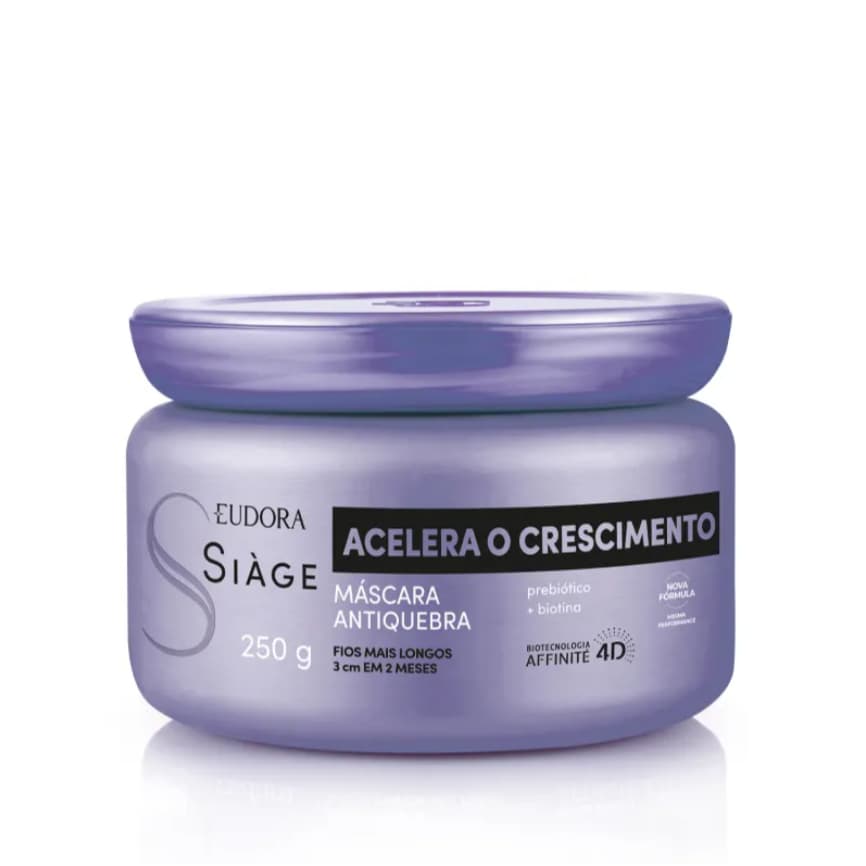 Máscara Capilar Eudora Siàge Acelera o Crescimento Antiquebra 250g
