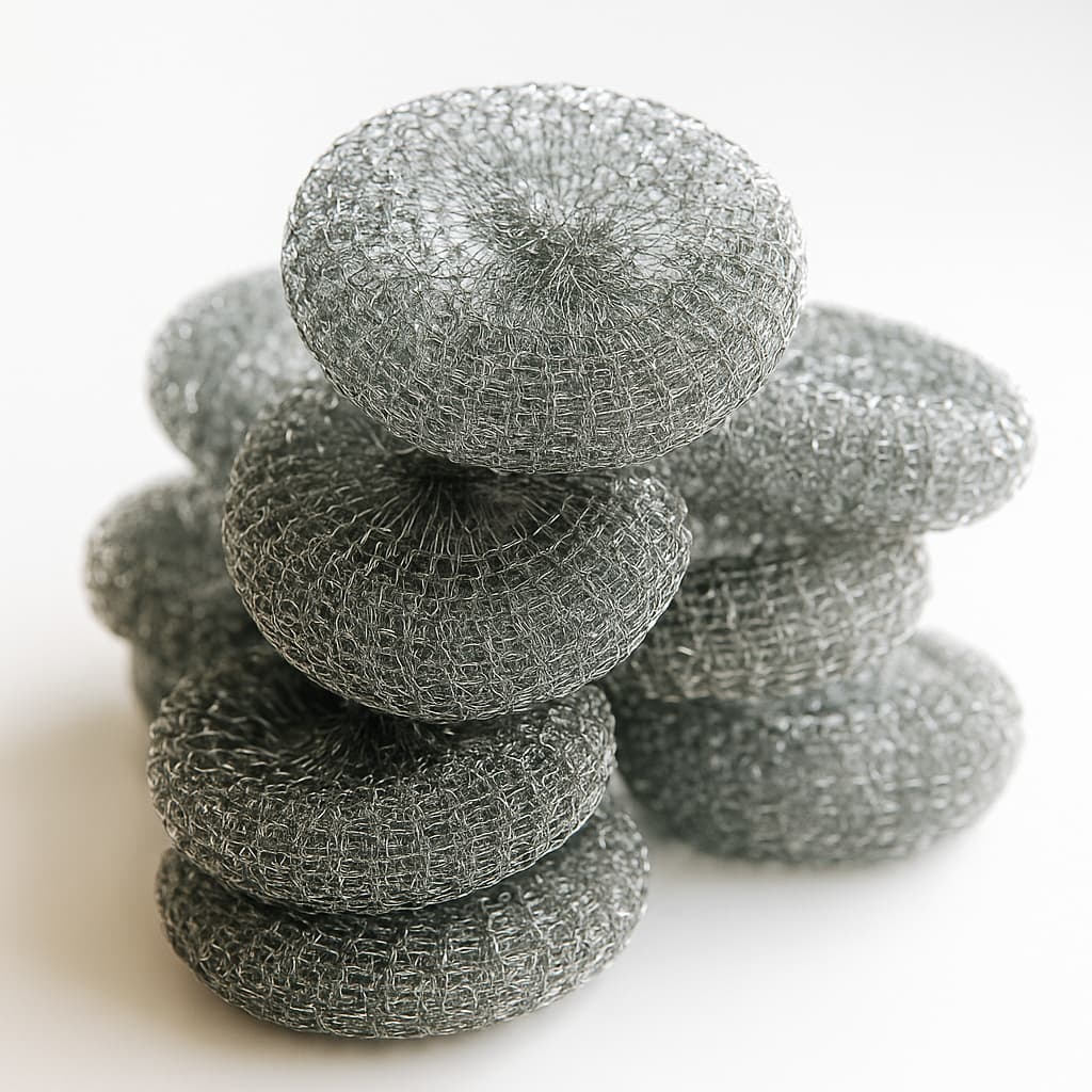 Esponja Tira Crosta - Para Limpeza Pesada - Buha Brilho para Panela, Grelhas, etc ... Aço Galvanizado - Seca Rapidamente