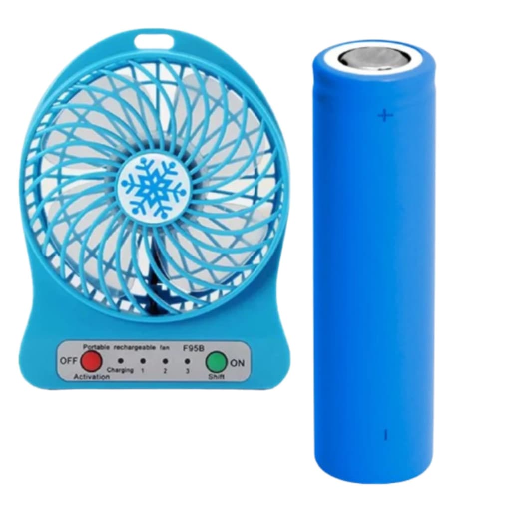 Pilha Bateria Recarregável para Mini Ventilador Ventile Sem Parar bom