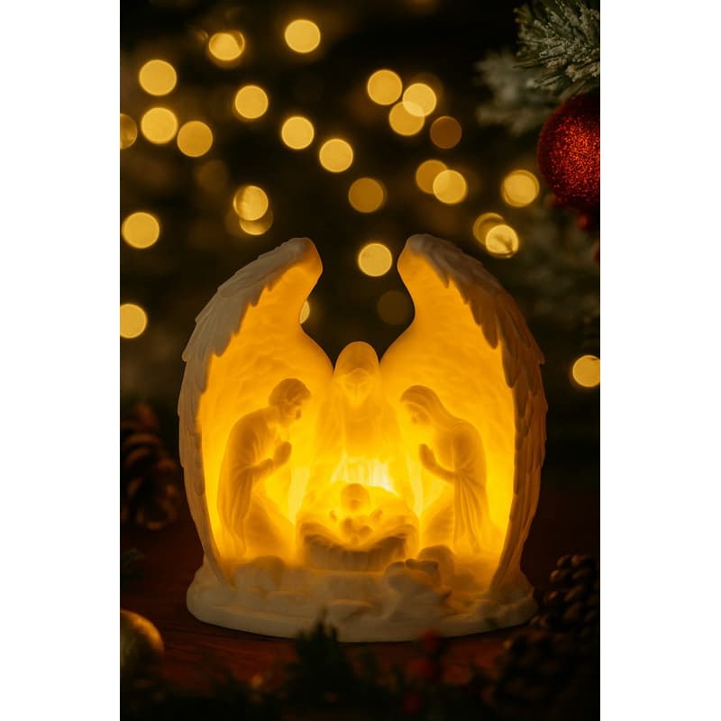 Presépio De Natal Iluminado Presentes Decorações Religiosos Católicos Cristãos Presépio Iluminado Peça Enfeites