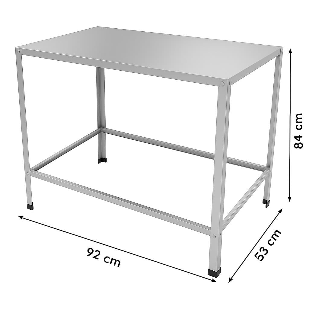 Mesa Aço Galvanizado 92x53x84cm Bancada Profissional Veterinária Padaria Restaurante