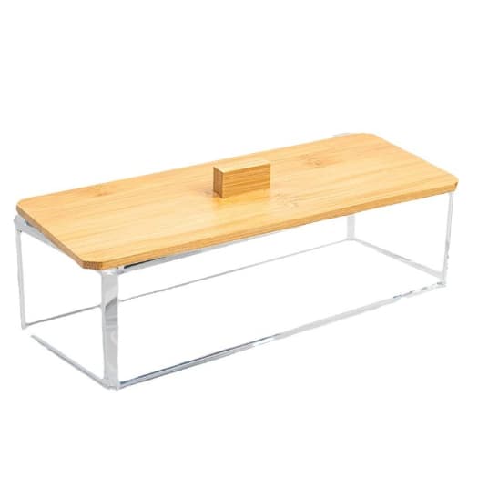 caixa organizador em mesa com tampa bambu alta qualidade Organizador Porta Objetos Acessórios Itens