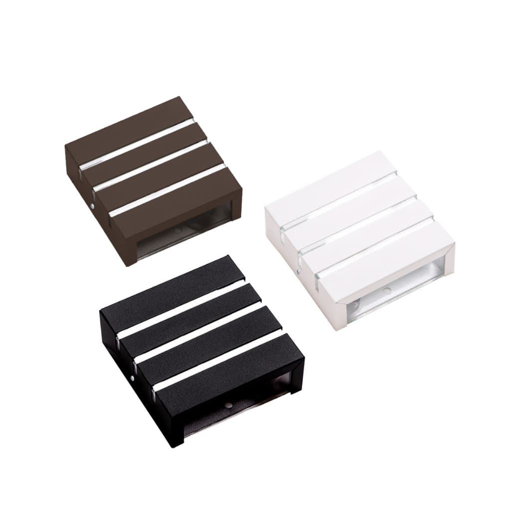 KIT 7 ARANDELAS METAL E VIDRO - 3 FRISOS + LÂMPADA LED