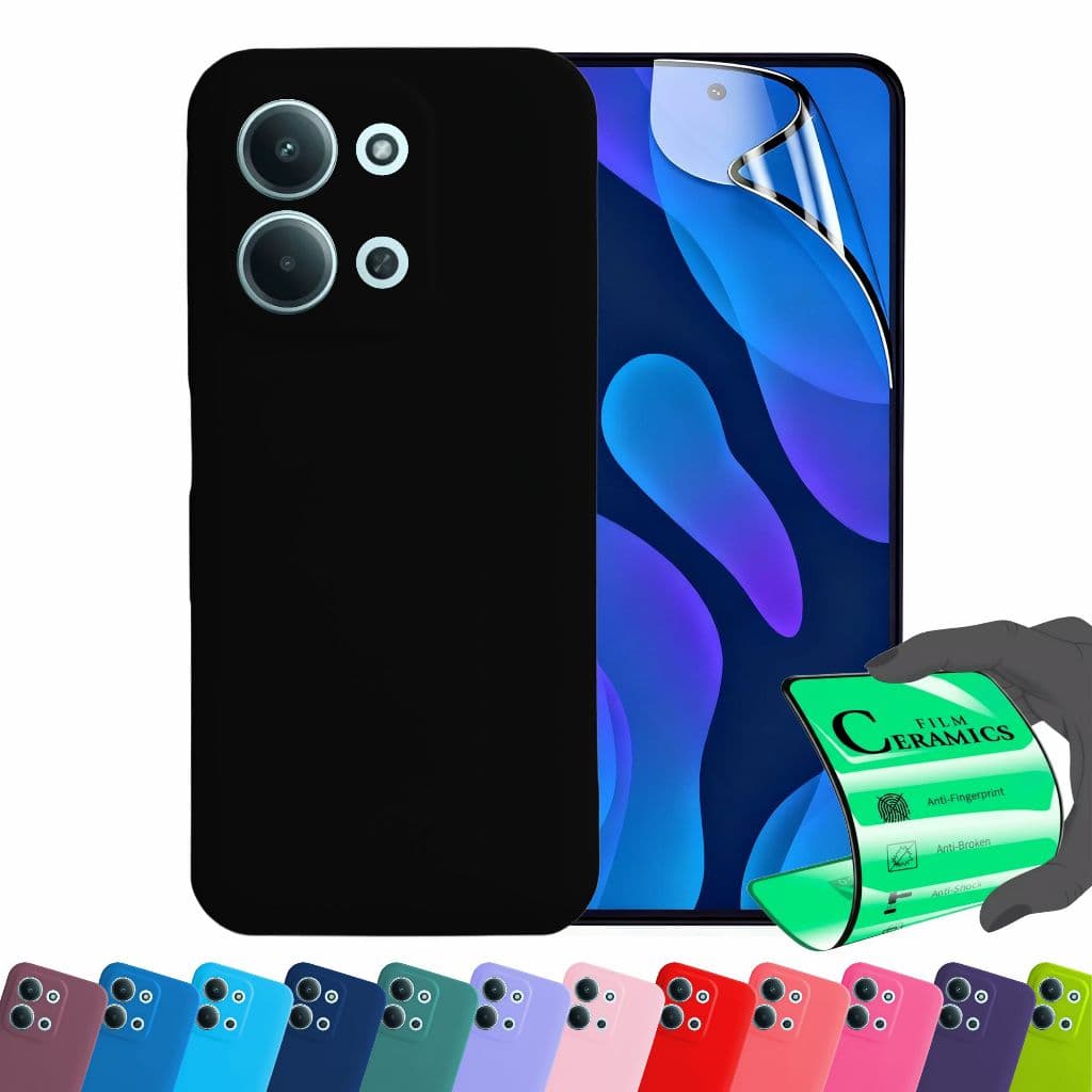 Capa Capinha Anti Queda Aveludada + Película Para Xiaomi Redmi 15C