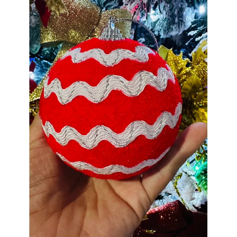 kit Bolas de Natal grande decoração de Luxo 10cm.kit com 6 unidades