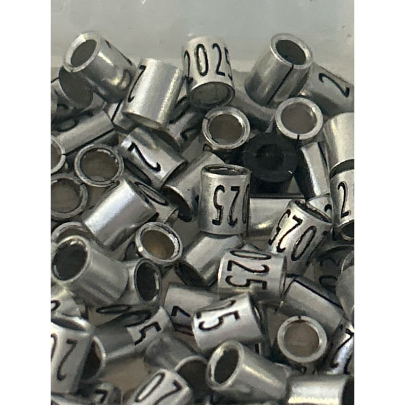 Anilhas 2.8mm ABERTAS alumínio Canário da terra, tico tico e azulão. ADULTOS