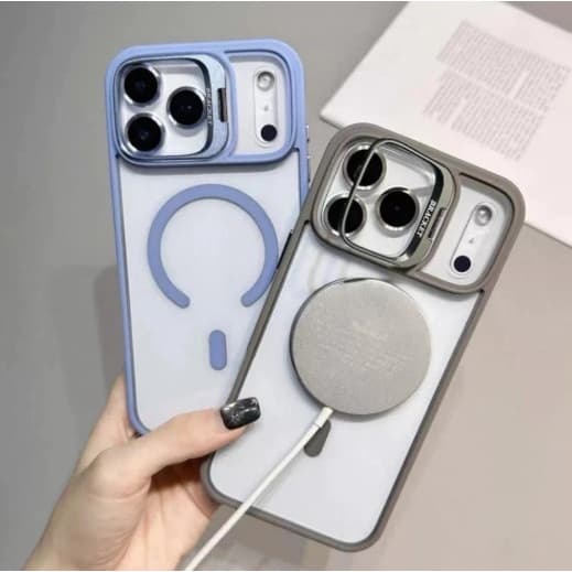 Capa Luxo Magnética Para iPhone 17 17 PRO 17 AIR 17 Pro Max Capa De Carga Magsafe + Câmera Lente