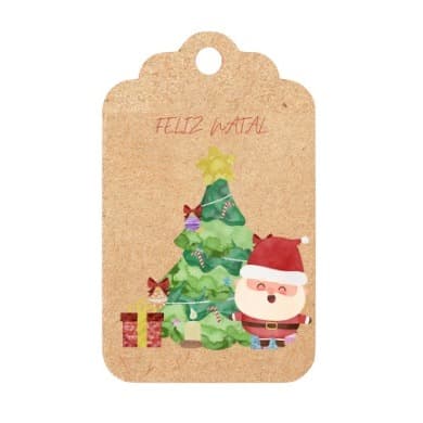 🎄 Tags Natalinas em Papel Kraft 180g com Sisal – Papelaria Artesanal 🎁