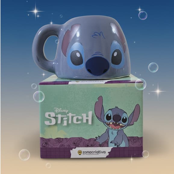 Caneca Stitch 450ml 3d Vaso Porta Objeto Vaso Cereal Bowl Distrikids