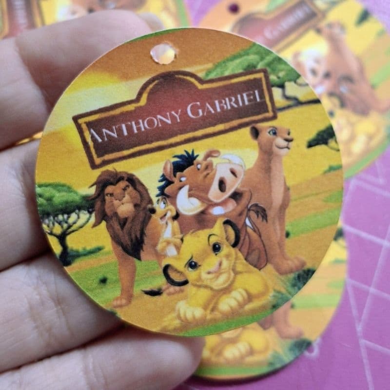 kit tags personalizadas Rei leão, tags  para lembrancinhas Rei leão, simba