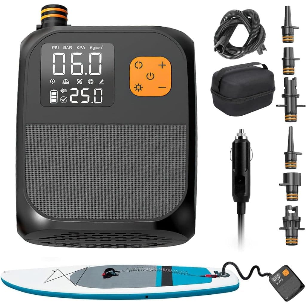Bomba de ar elétrica portátil com bateria de 8000mAh para planchas de marinheiros, tendas e caiaques