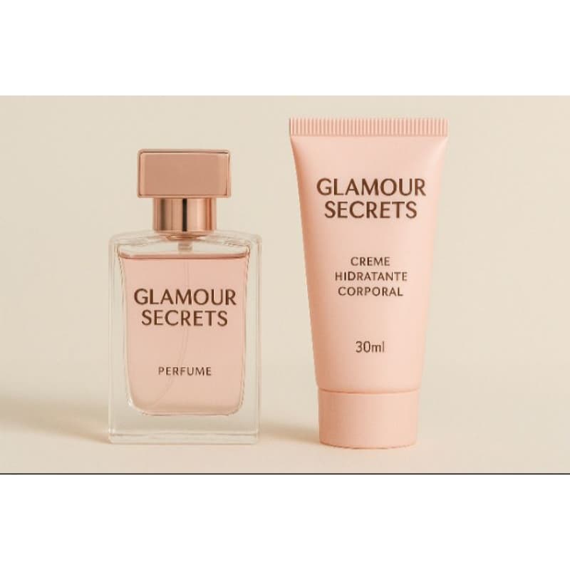 kit 1 Glamour Secrets + Hidratante Corporal Feminino mulher Cheirosa 30ml