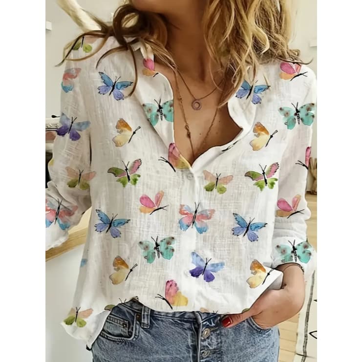 Blusinha Feminina Camisa Social Elegante Manga Longa