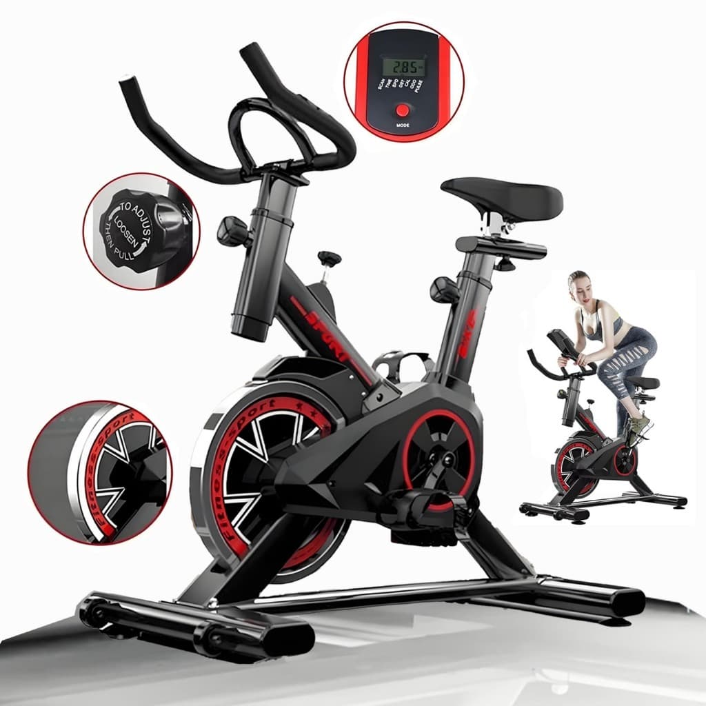 Bicicleta Spinning Ergométrica Para Exercícios Com Monitor Profissional Sport Suporta até 120kg -V3