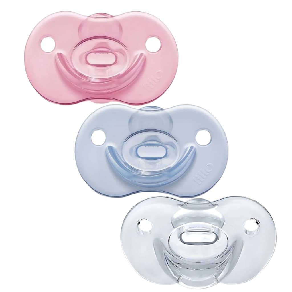 Chupeta Soft Calming 100% Silicone 0-6m Ultra Macia Flexível Confortável Com Estojo Reutilizável