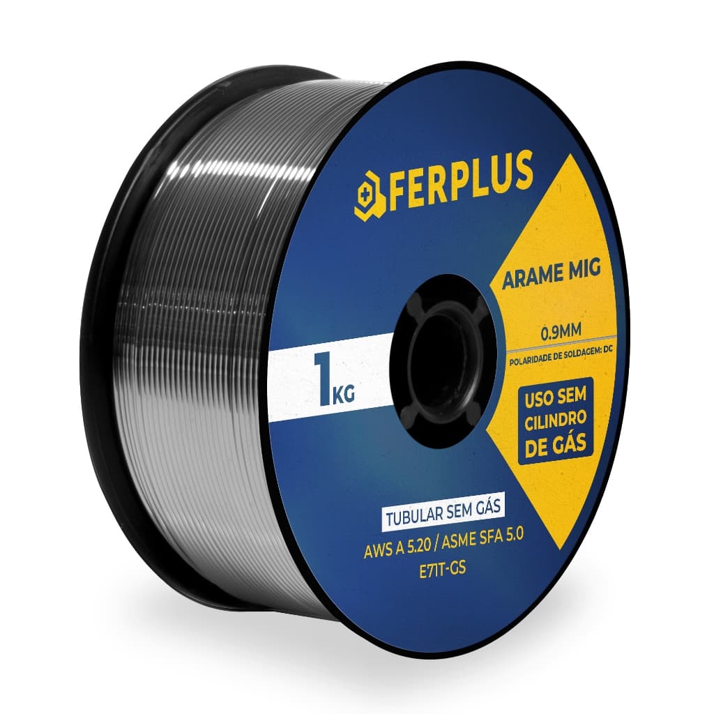 Arame 0.9mm1kg para Solda Tubular MIG Modelo E71T-SG / Uso Sem Gás