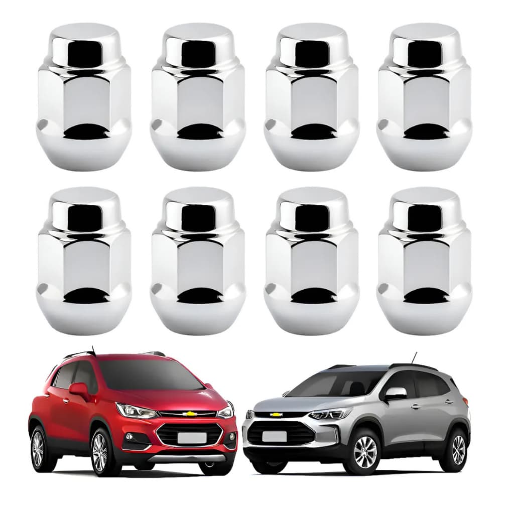 Kit 8 Porca De Roda Cromada Chevrolet Tracker Cromado