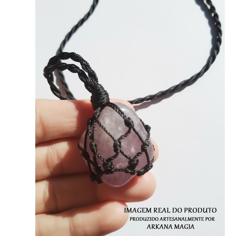 Colar Ametista Redinha Artesanal Macramê | Intuição e Transmutação de Energia