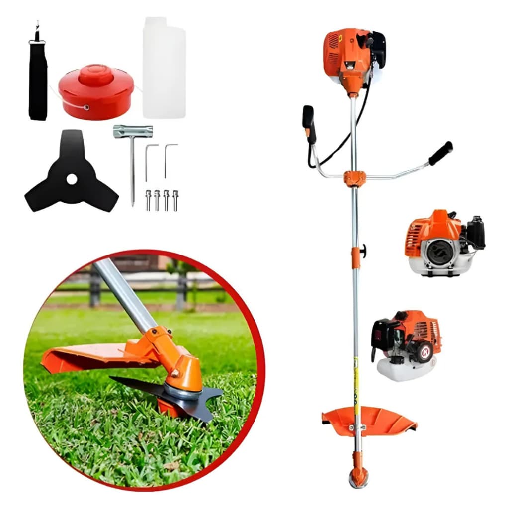 Roçadeira A Gasolina 78cc Muito Potente Com Todos Acessorios Para Jardinagem  Agricultura Profissional