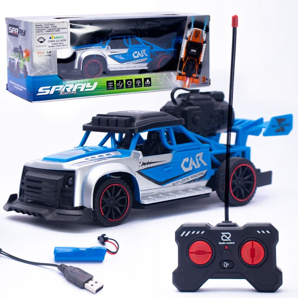 Carrinho De Controle Remoto Fumaça Speed Brinquedo Criança