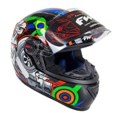 Capacete FW3 GT Turbo Preto Com Azul