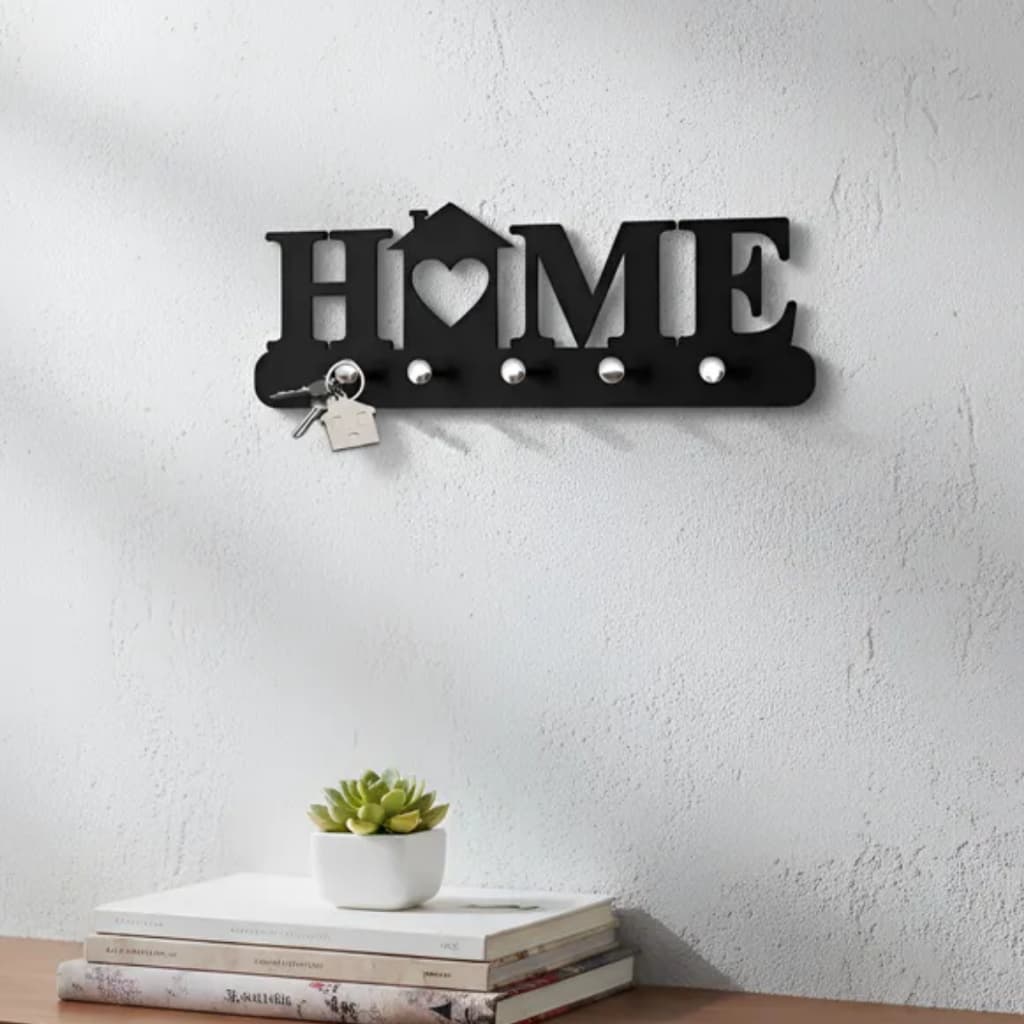 Porta Chaves Home Chaveiro MDF 3mm Cor:Preto