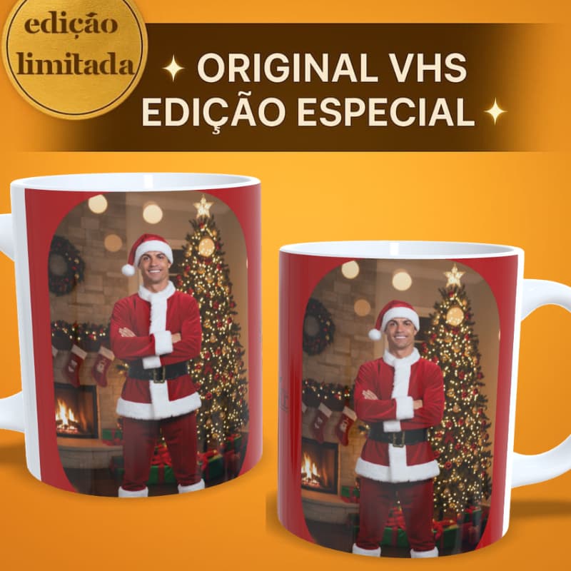 Caneca Papai Noel CR7 OFICIAL 🎁 | Edição Natalina Limitada 2025 | O Presente Mais Cobiçado Pelos Fãs de Futebol!
