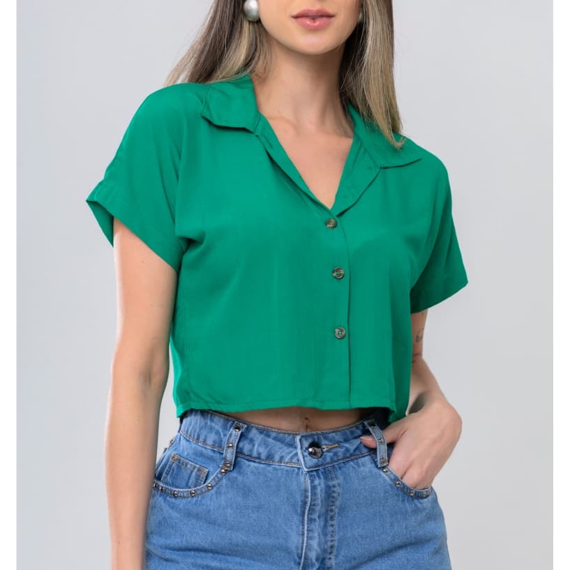 Blusa Camisa Feminina Botões Viscose Fresquinha Verão Confortável Estilo Melhor Qualidade