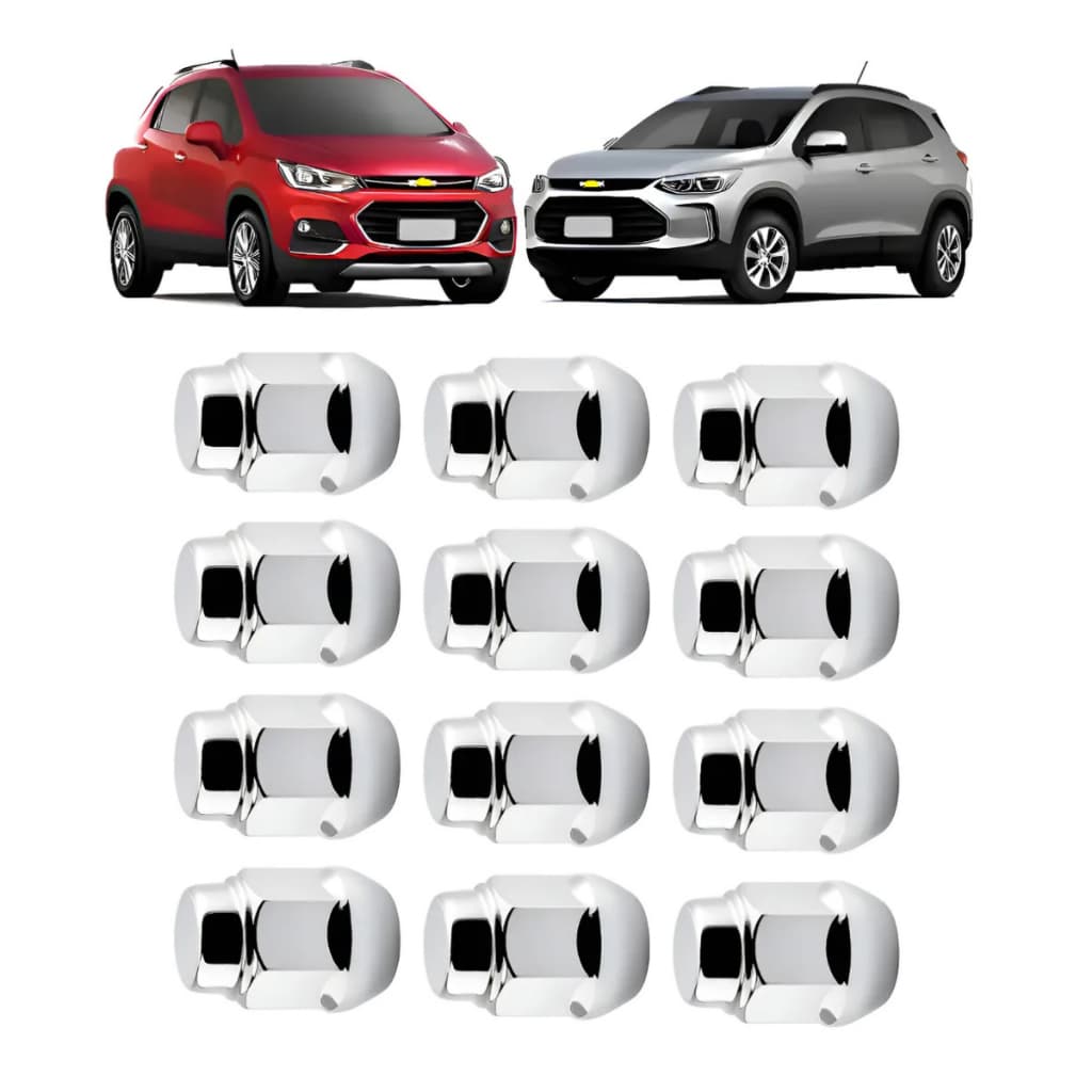 Kit 12 Porca De Roda Cromada Chevrolet Tracker Cromado