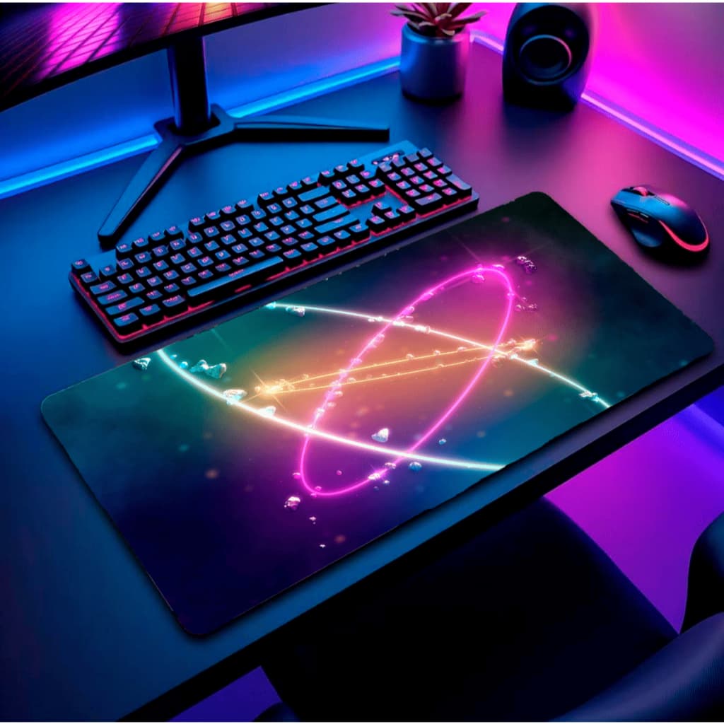 Mouse Pad Grande RGB Gamer Personalizado com Apoio Ergonômico Confortável para Home Office