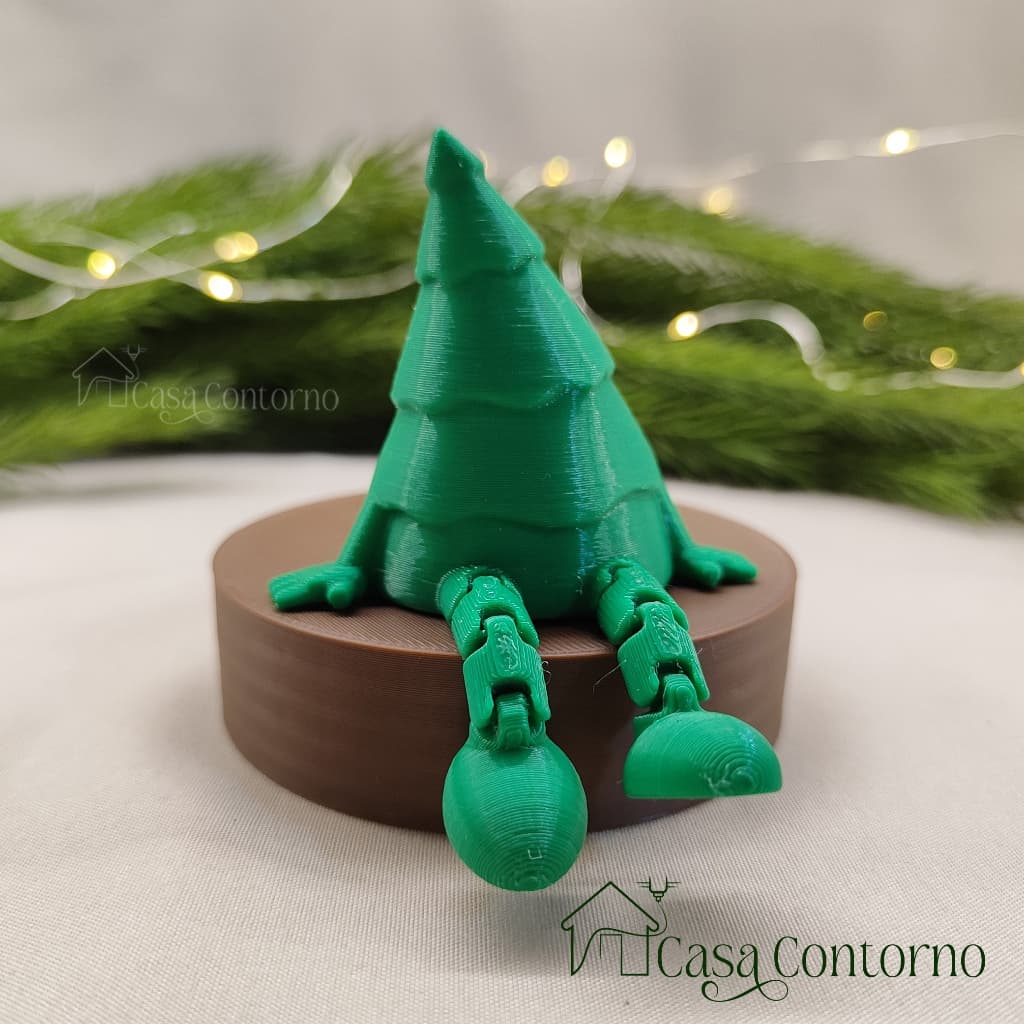 Mini Árvore de Natal com Perninhas Articuladas Enfeite Divertido e Encantador!