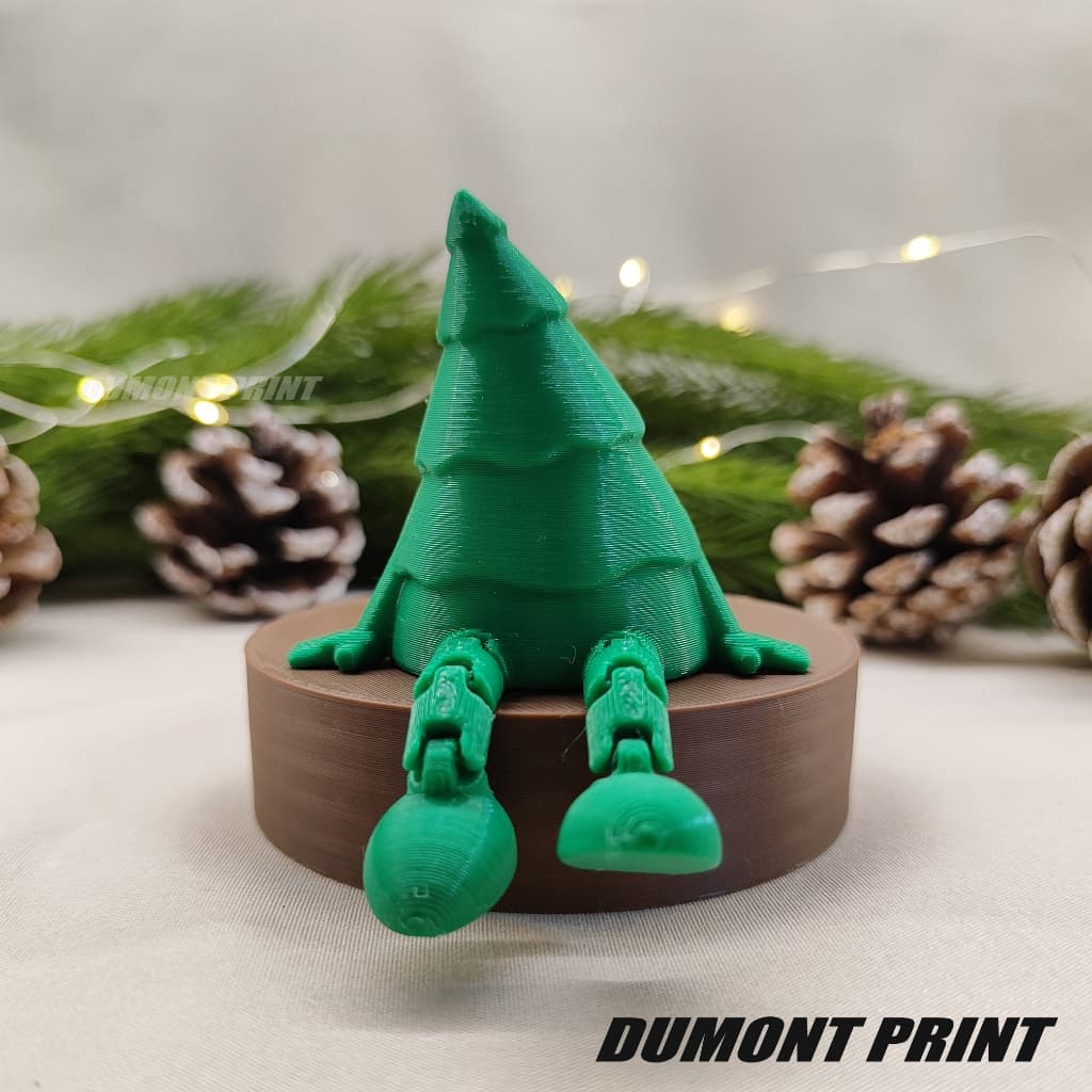 Mini Árvore de Natal com Perninhas Articuladas Enfeite Divertido e Encantador!