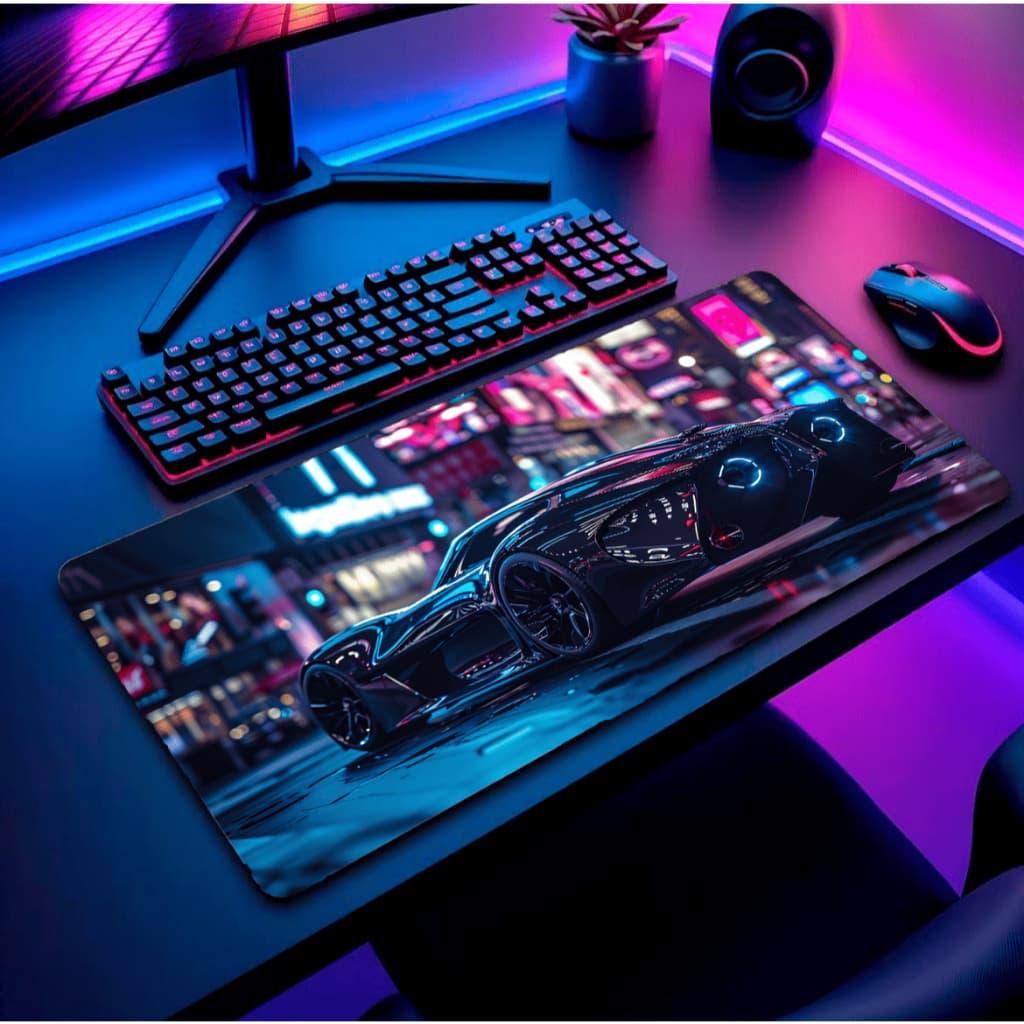 Mouse Pad Grande Gamer RGB com Apoio de Pulso Ergonômico Personalizado e Base Paisagens Antiderrapante