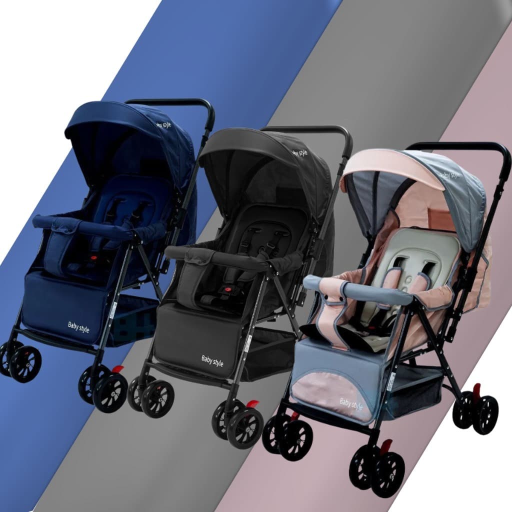Carrinho de Bebê Baby Style Oferta Passeio Reversivel Preto