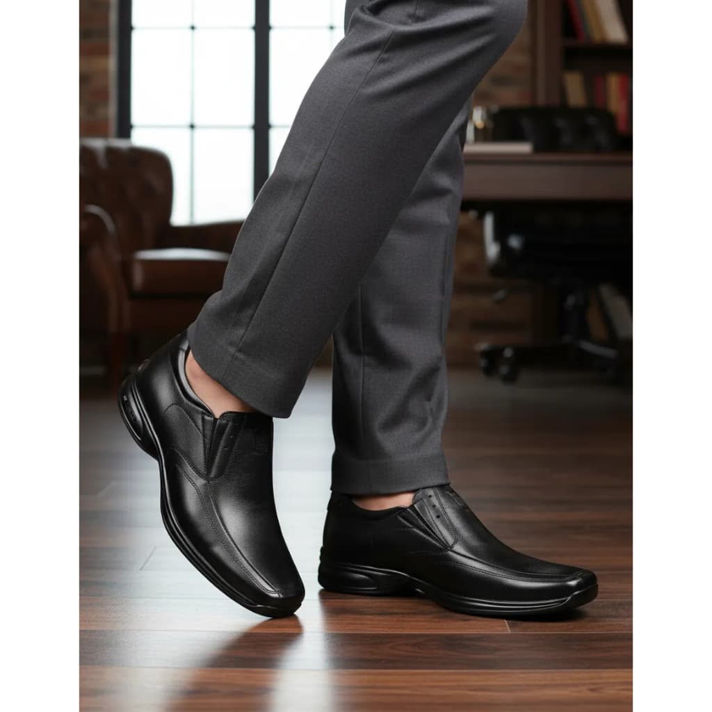 Sapato Social Jota Pe Social Masculino Solado 3D 71455 Calçado Ortopedico Amortecedor sem cadarço