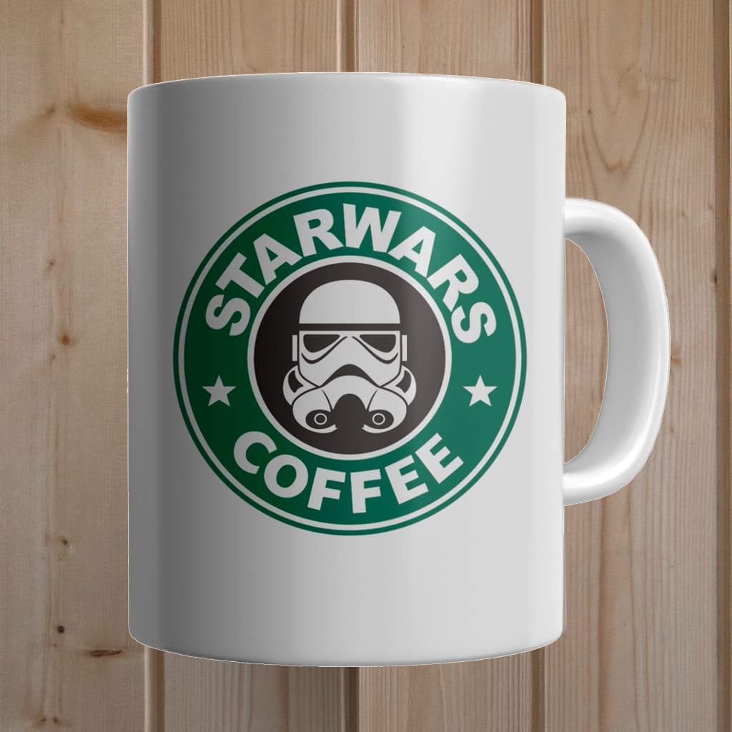 Caneca Star Wars Coffee Starbucks Café Mug Storm Trooper Darth Vader Geek Que a Força Esteja com você jedi