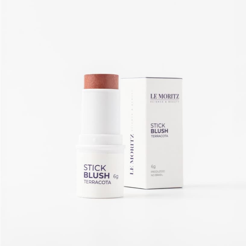 Blush em Stick Bastão para Pele Madura Cores Terracota e Coral Le Moritz