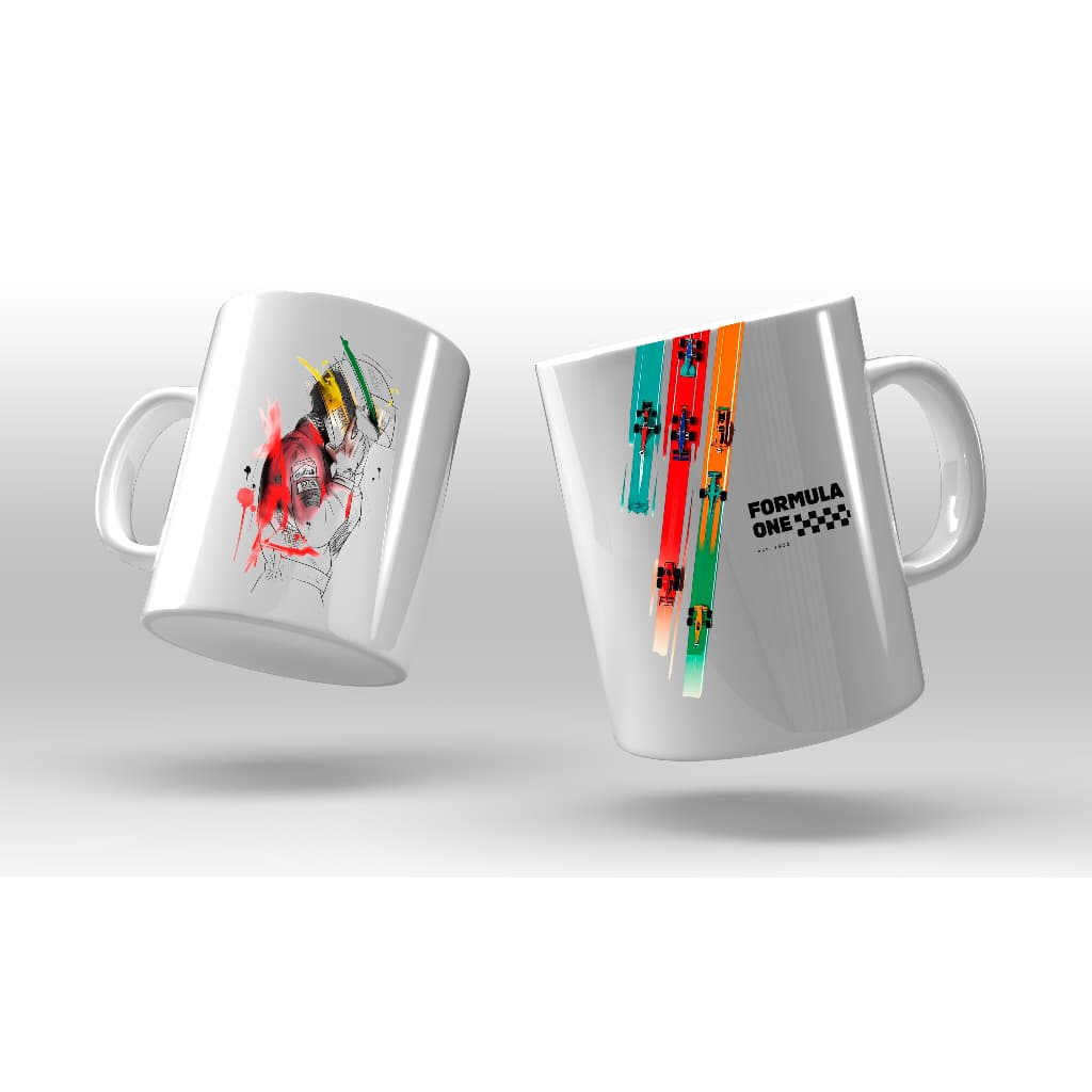 Caneca Personalizada tema Formula1 Senna Ayrton Formule One 350ml envio imediato